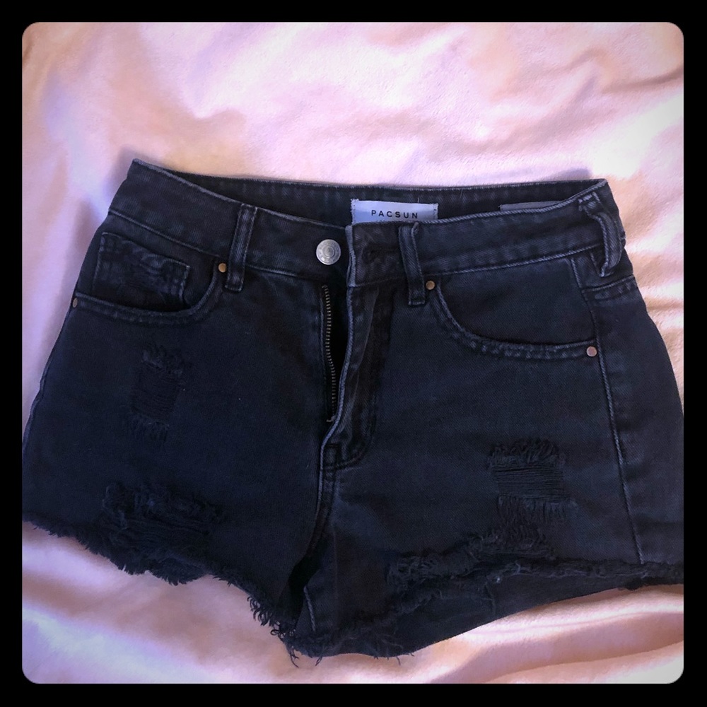Pac sun black jean shorts. Size 23.